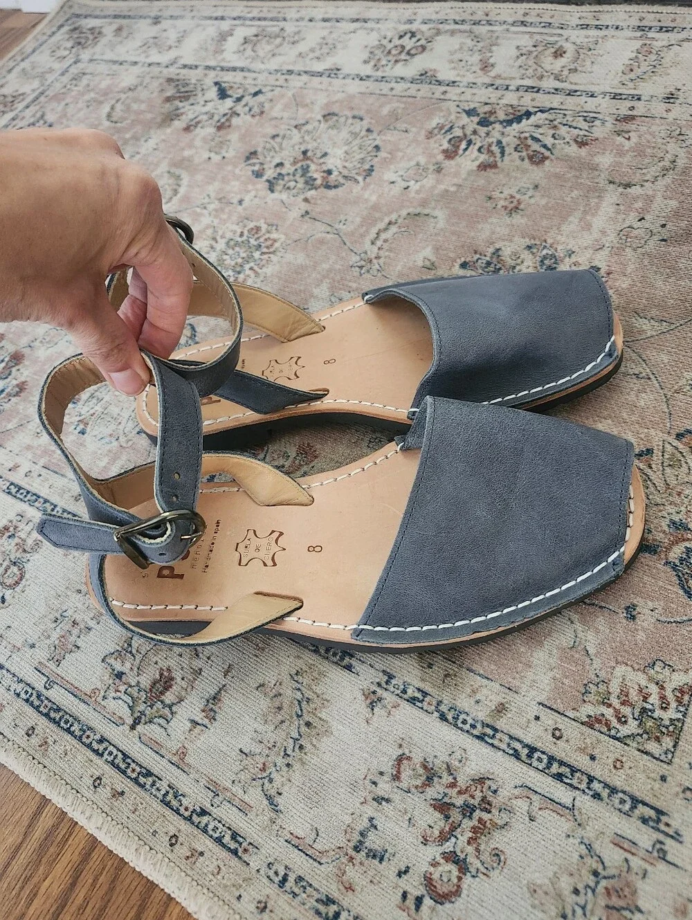 Pons Size 8 Blue With Ankle Strap